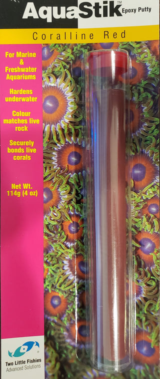 AquaStik Epoxy Putty Coraline Red 4 oz stick for underwater coral adhesion