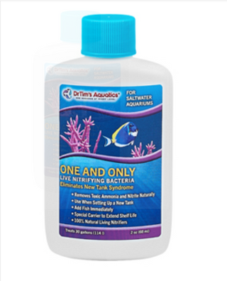 Dr. Tim’s One & Only Live Nitrifying Bacteria for Saltwater Aquaria in 2oz or 4oz, sizes